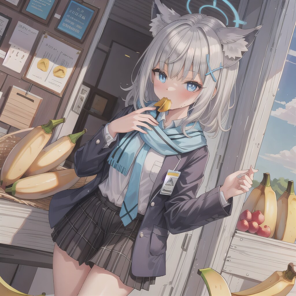 銀髪ボブでブレザーの少女３