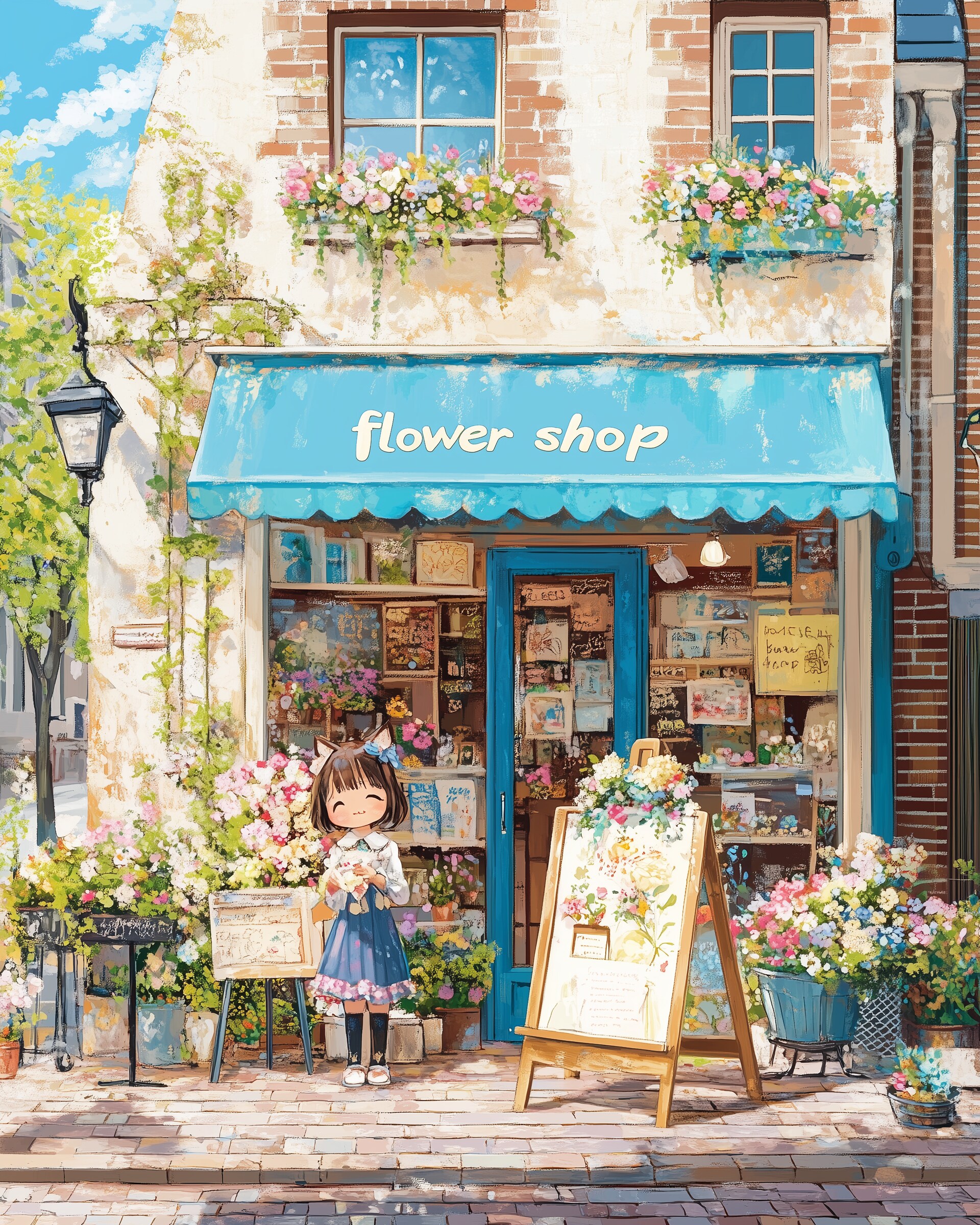 やさしい風が吹く街角 | の人気AIイラスト・グラビア