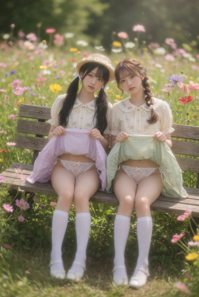 花の公園にて