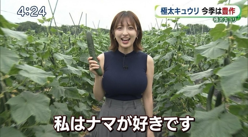 地方アナときゅうり