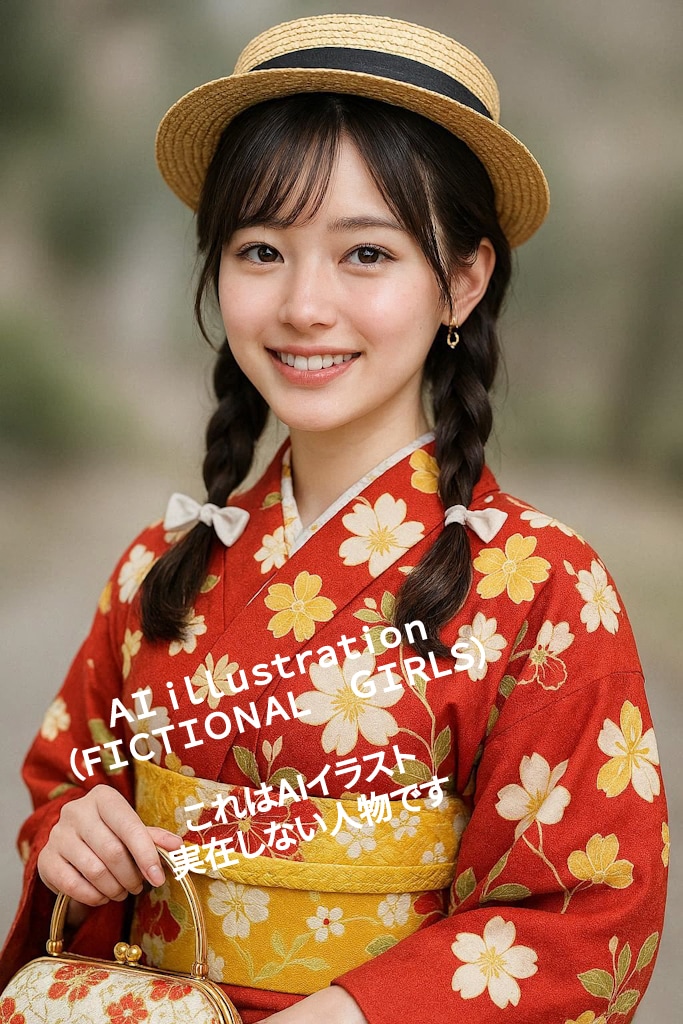 和装の三つ編み美少女 | の人気AIイラスト・グラビア