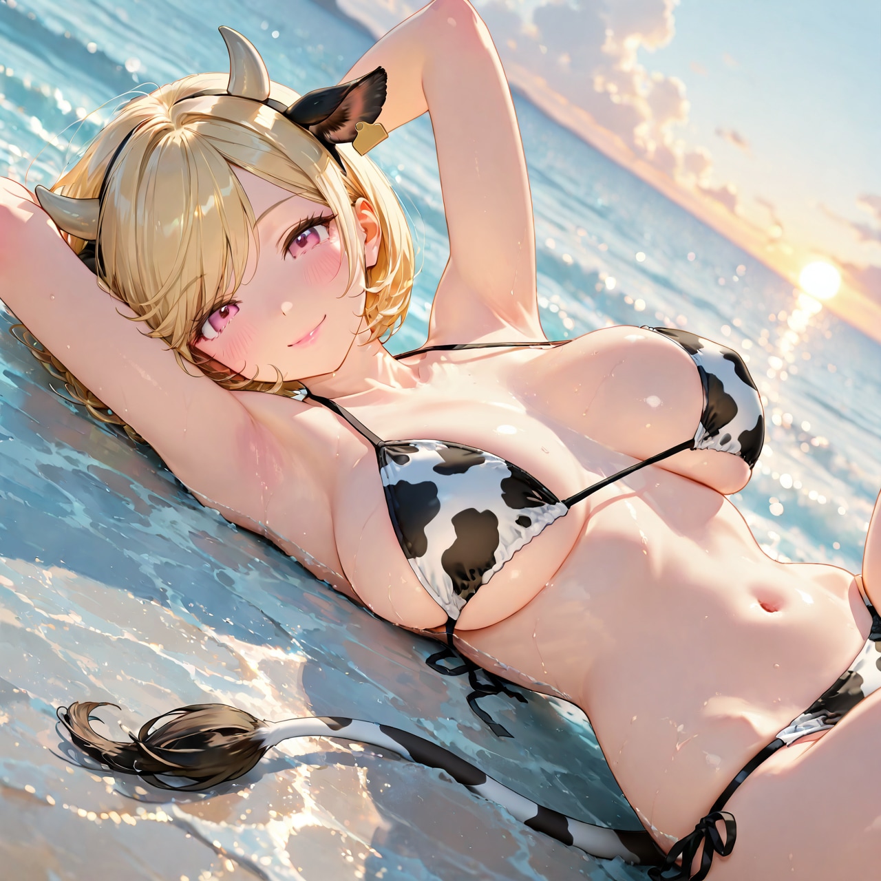海と牛ビキニ