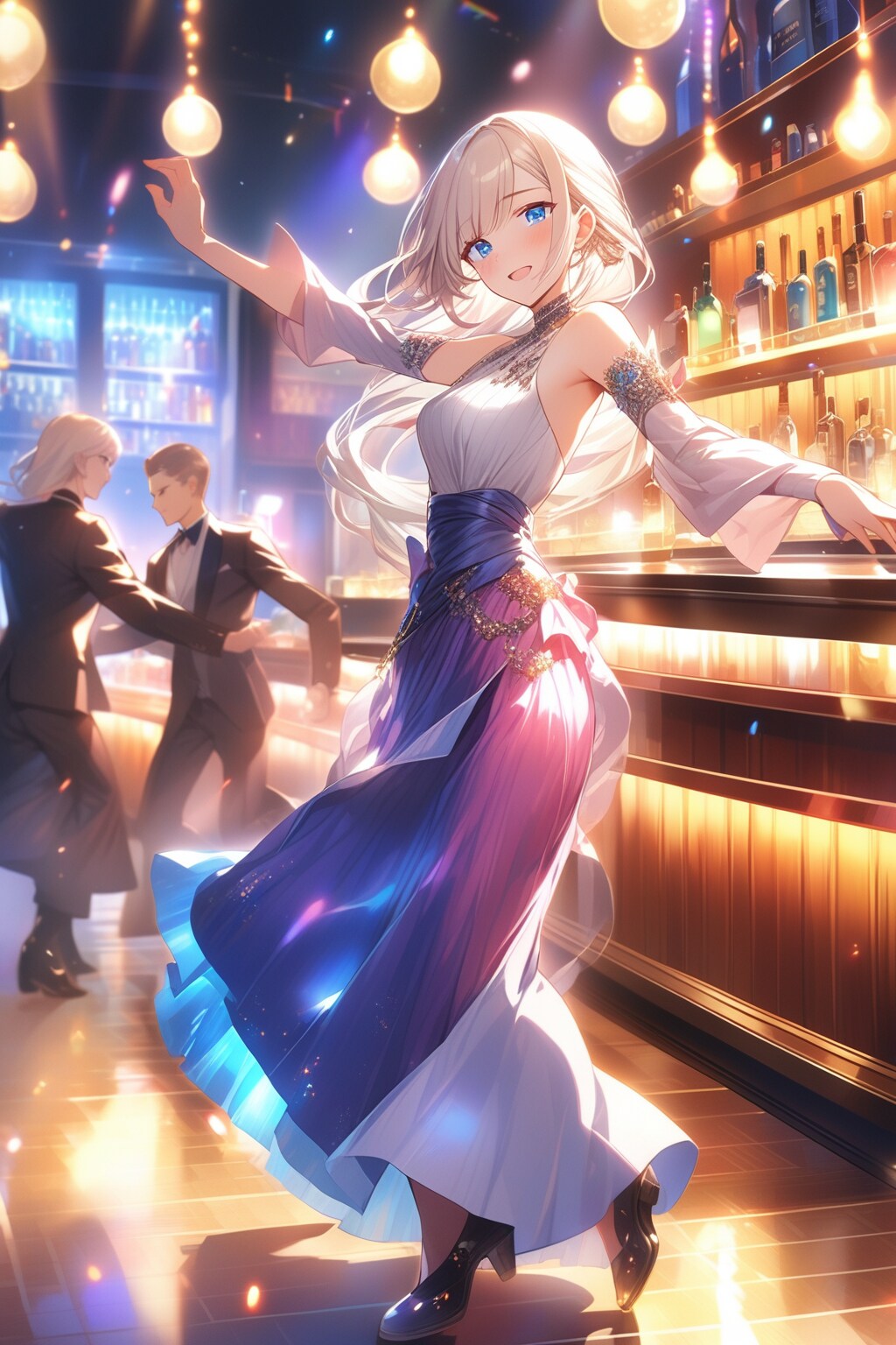 ナイトバーで踊る