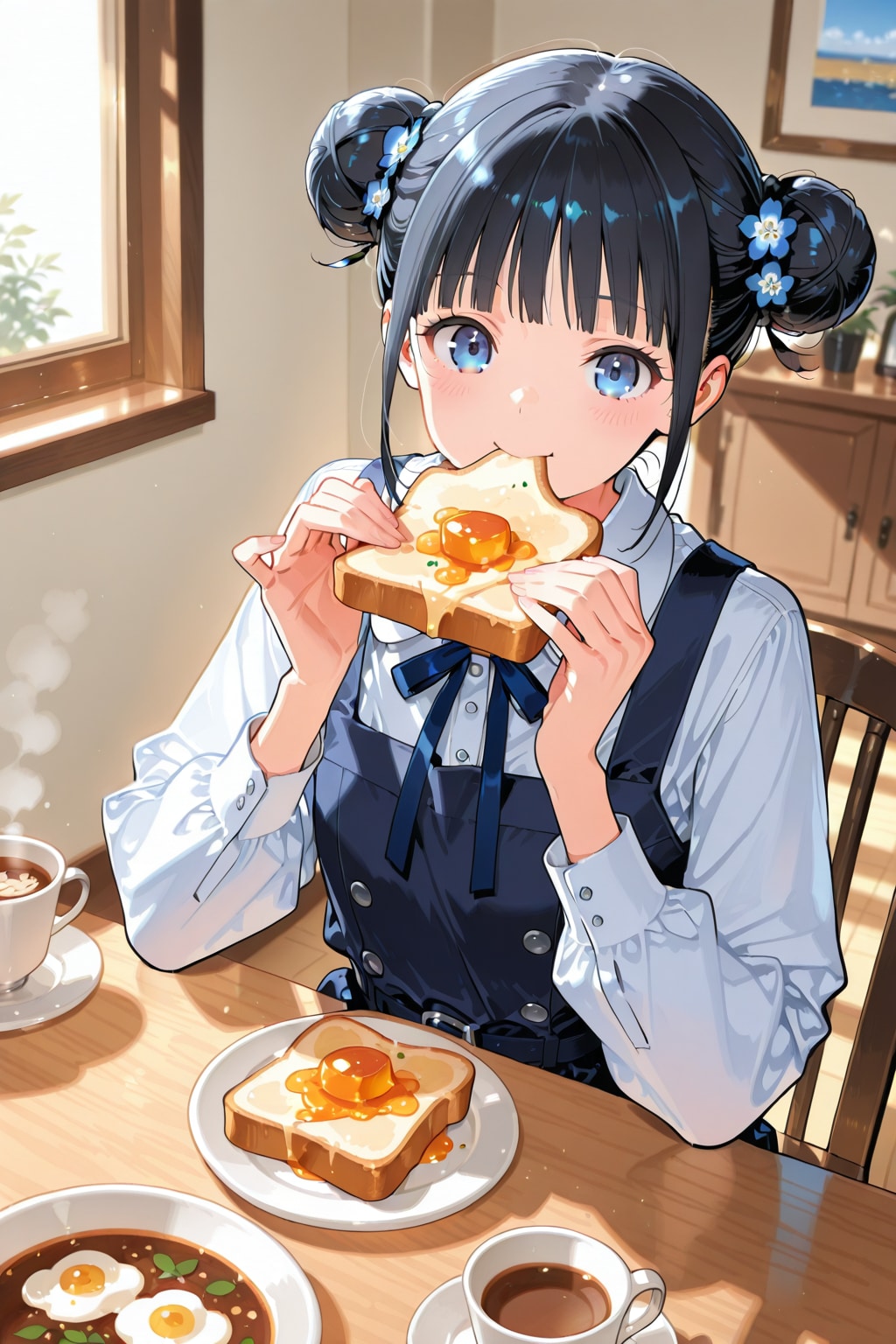 おだんごちゃん🍡✨と朝ごはん🍚✨　12/28 | の人気AIイラスト・グラビア