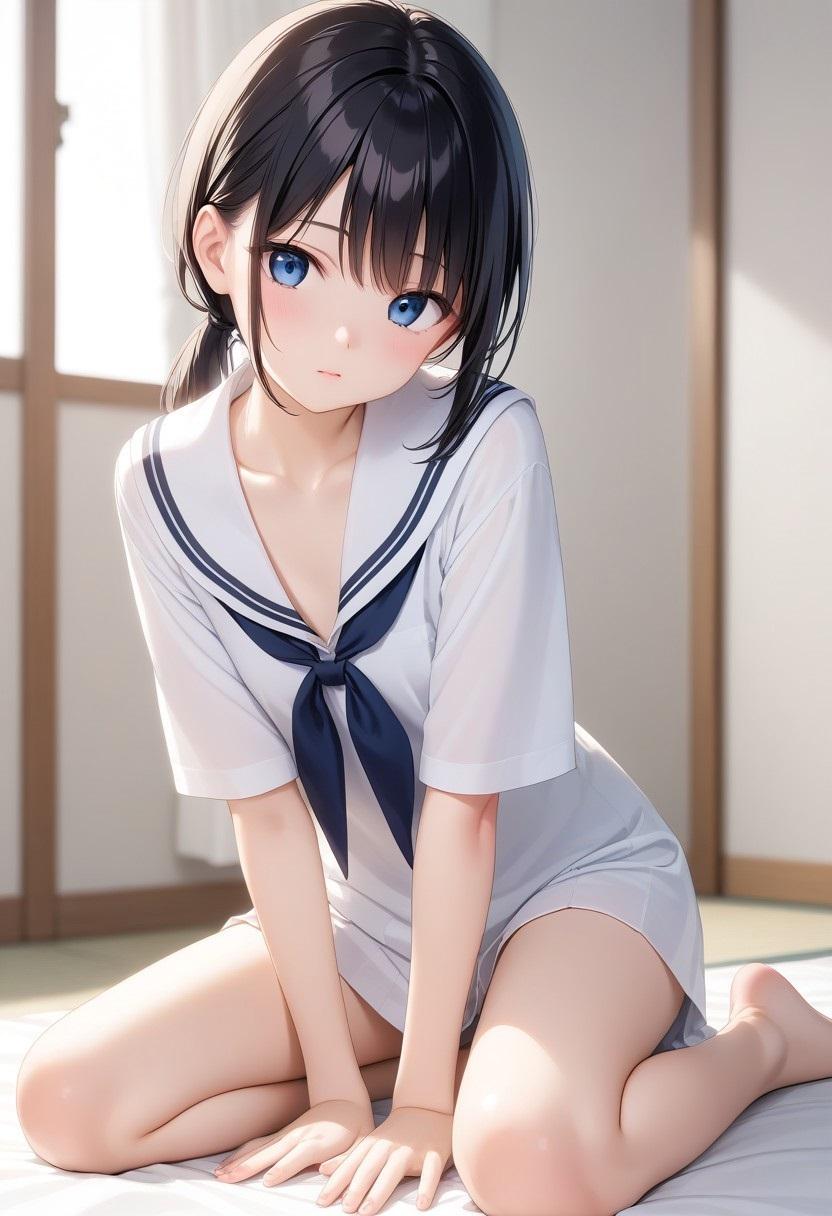 セーラー服の少女(和室)(29)