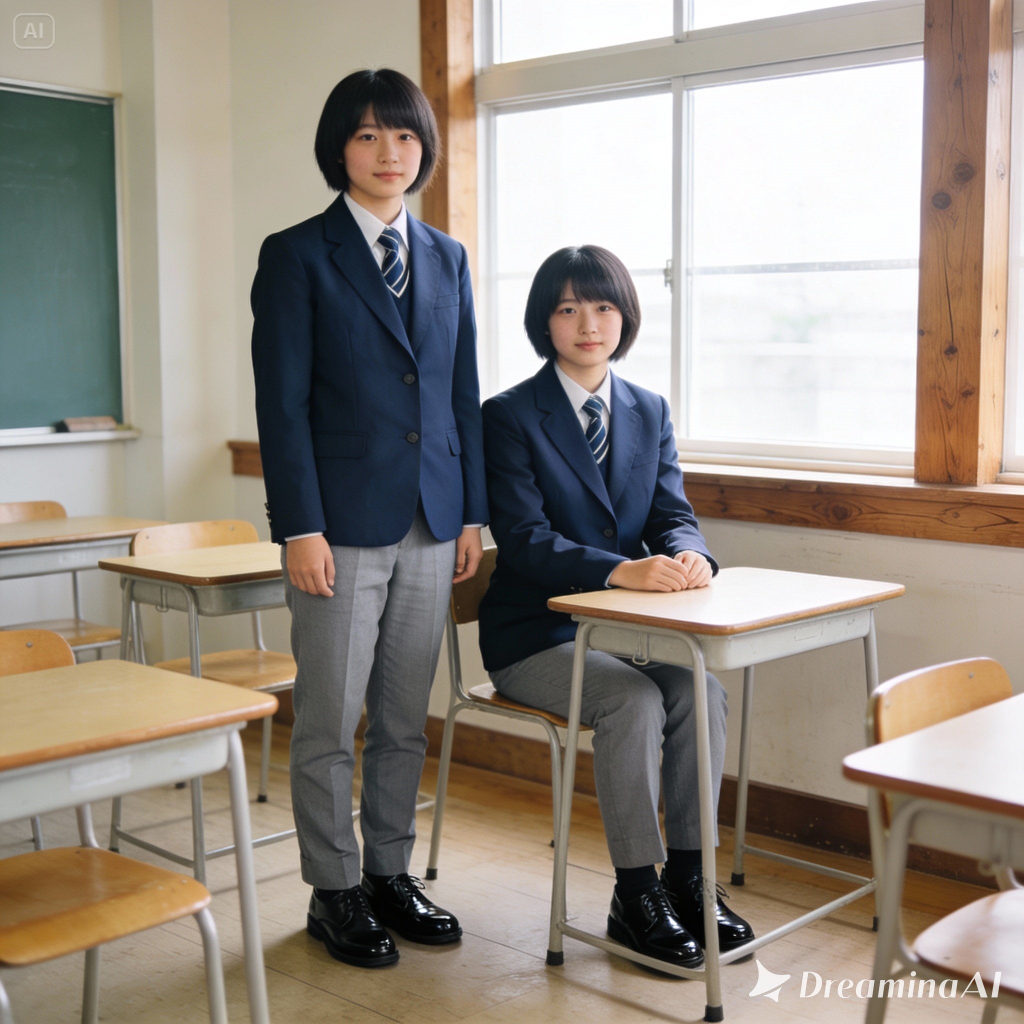 男子の制服を着てみた | の人気AIイラスト・グラビア