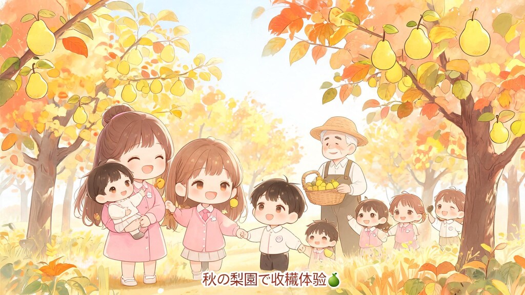 園児達と秋の遠足｜梨狩り１（78/100）