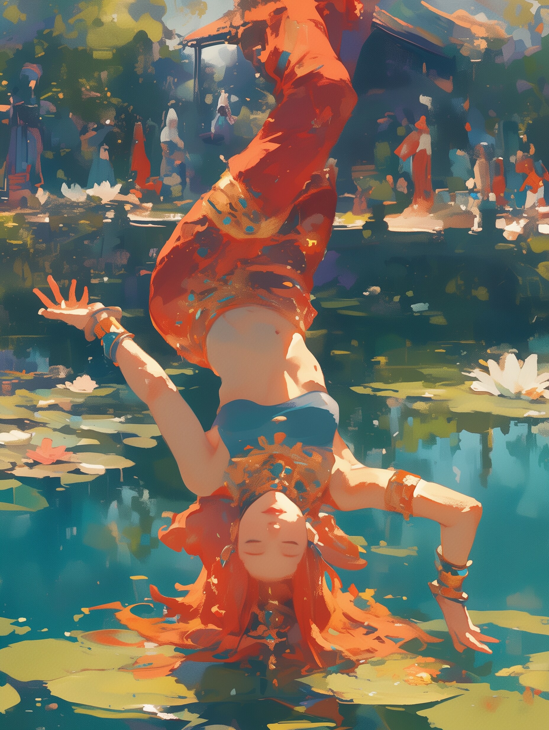 睡蓮のポーズ