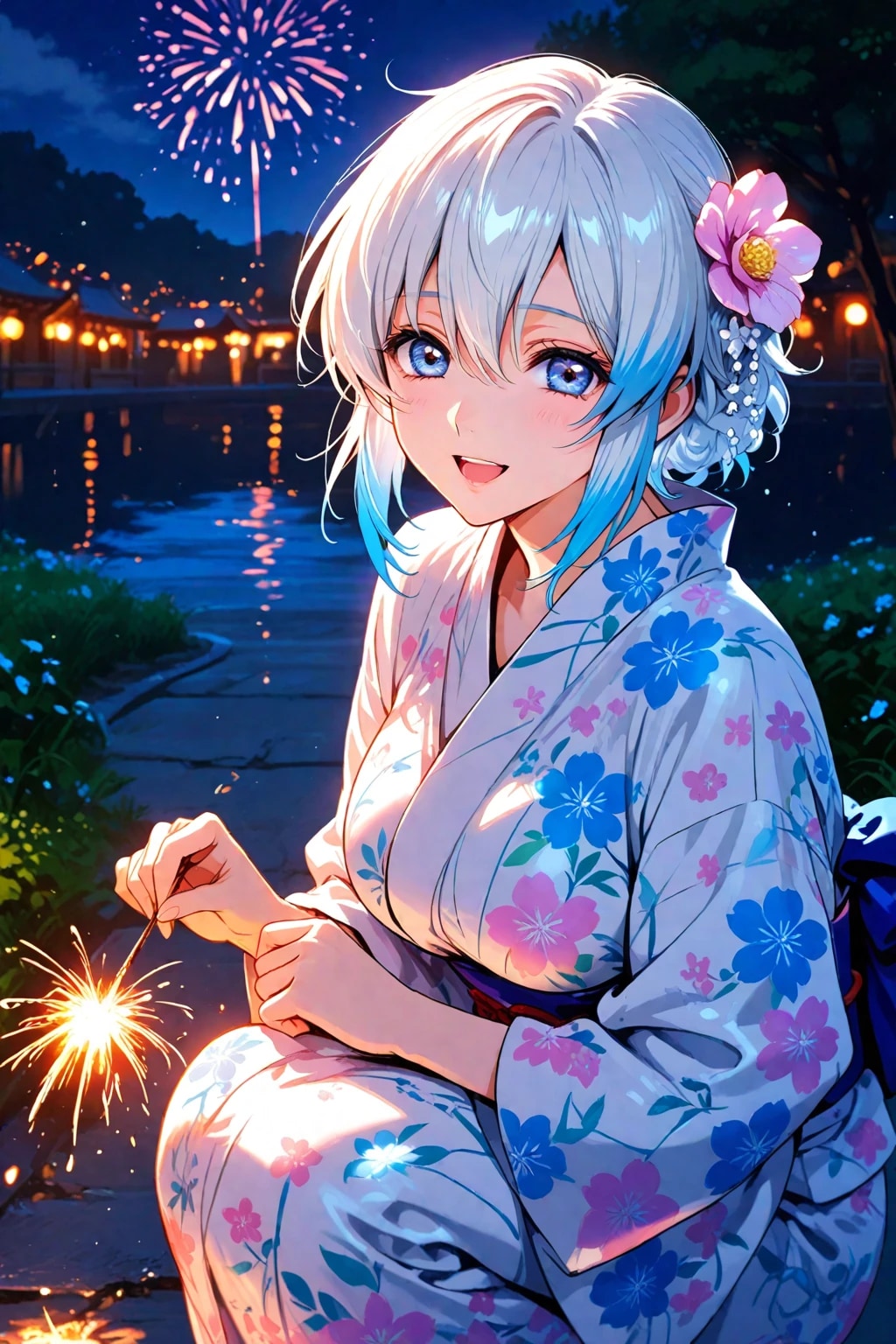 線香花火とそらちゃん！