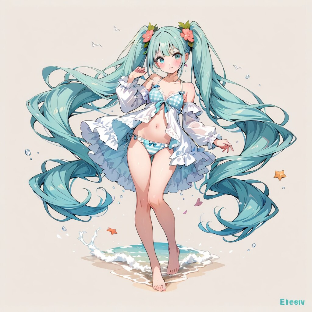 海辺にて