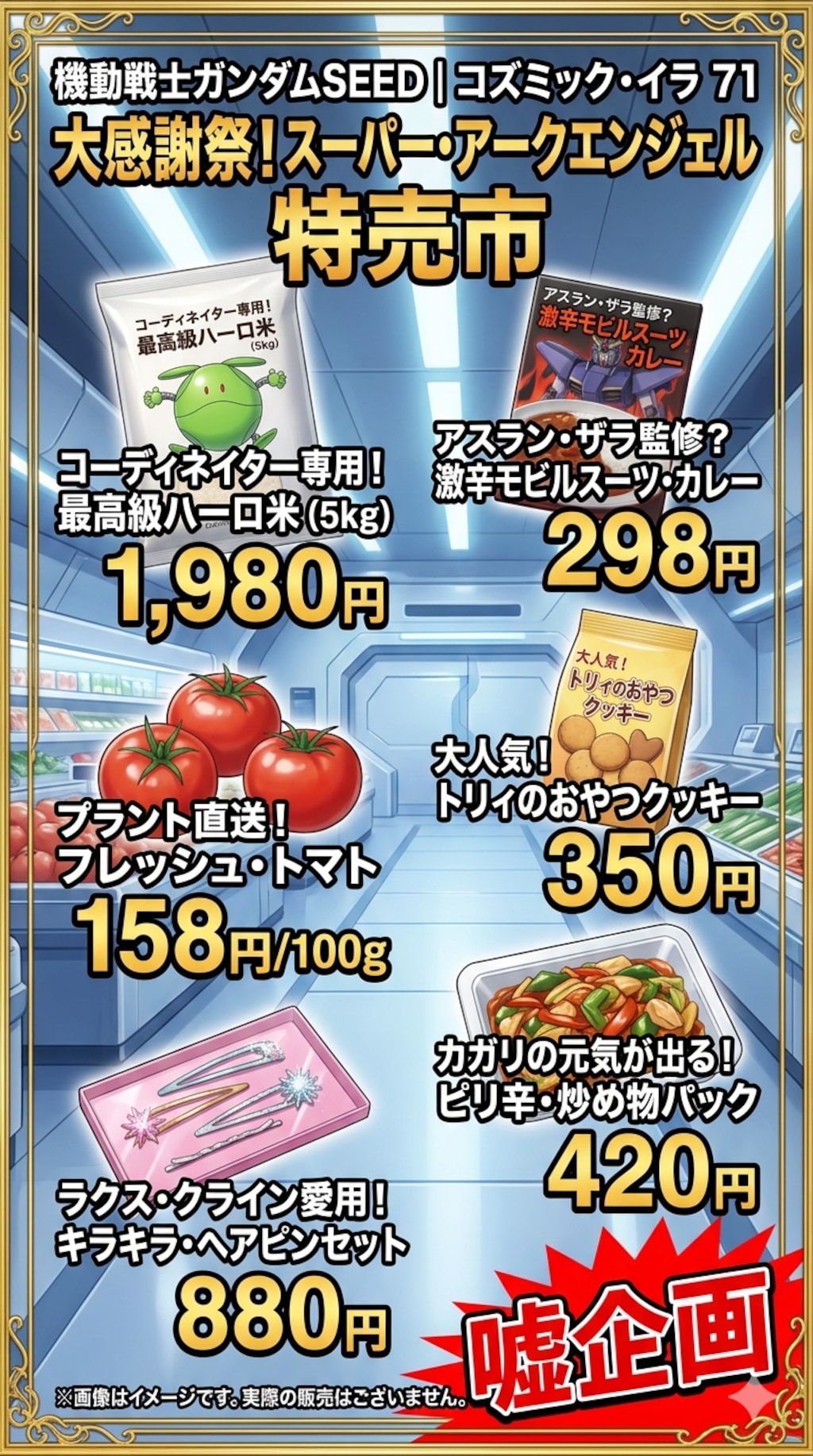 ガンダムSEED世界観のチラシ