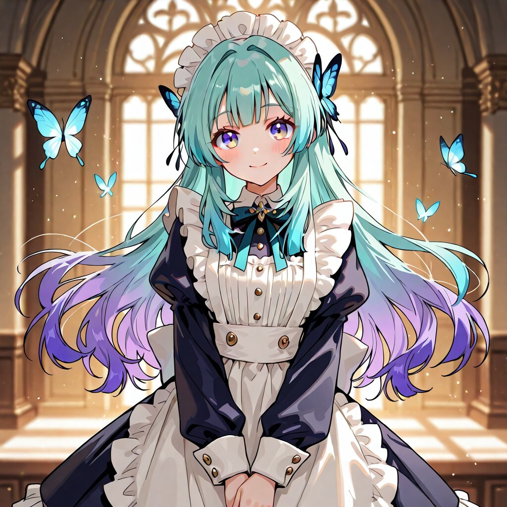 蝶メイド | の人気AIイラスト・グラビア