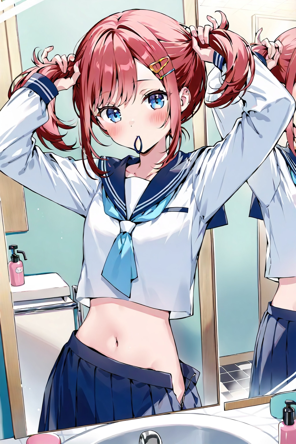 身支度途中の小鈴ちゃん