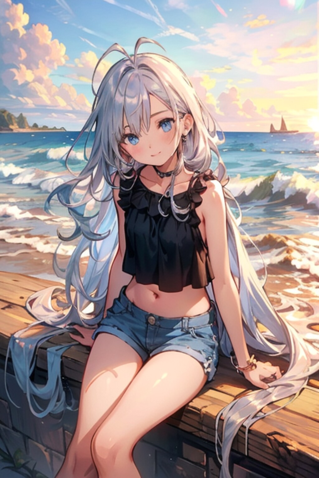 TOPAZでショートパンツ少女