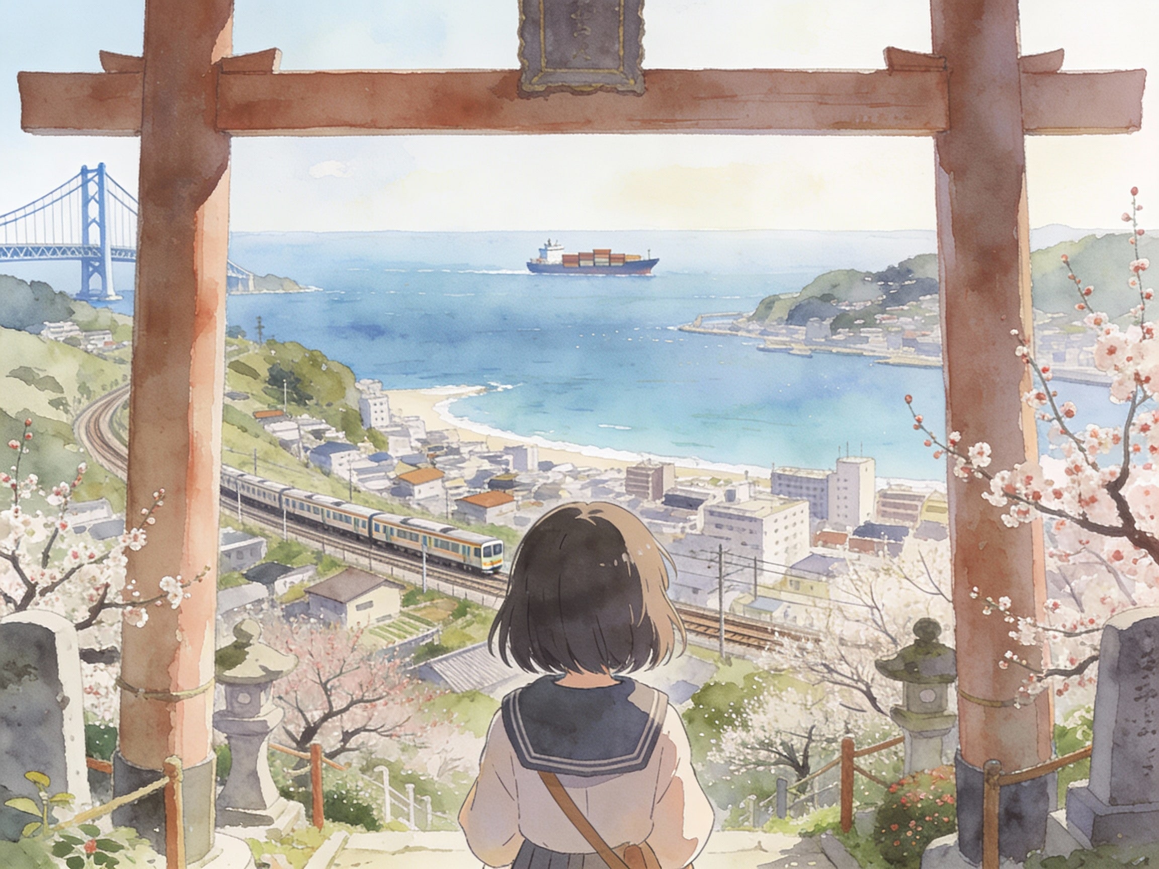 海の見える街49 | の人気AIイラスト・グラビア