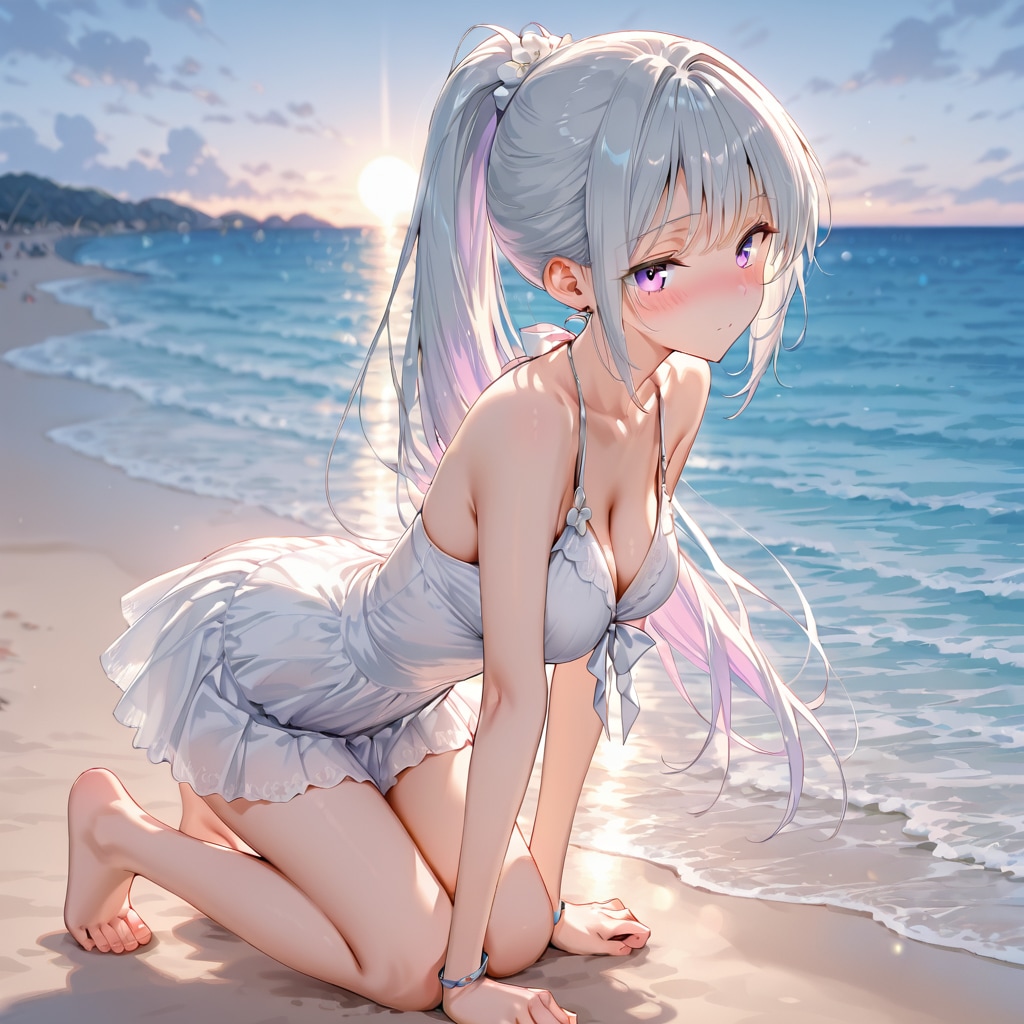 (1092)銀髪ちゃんサンドレス