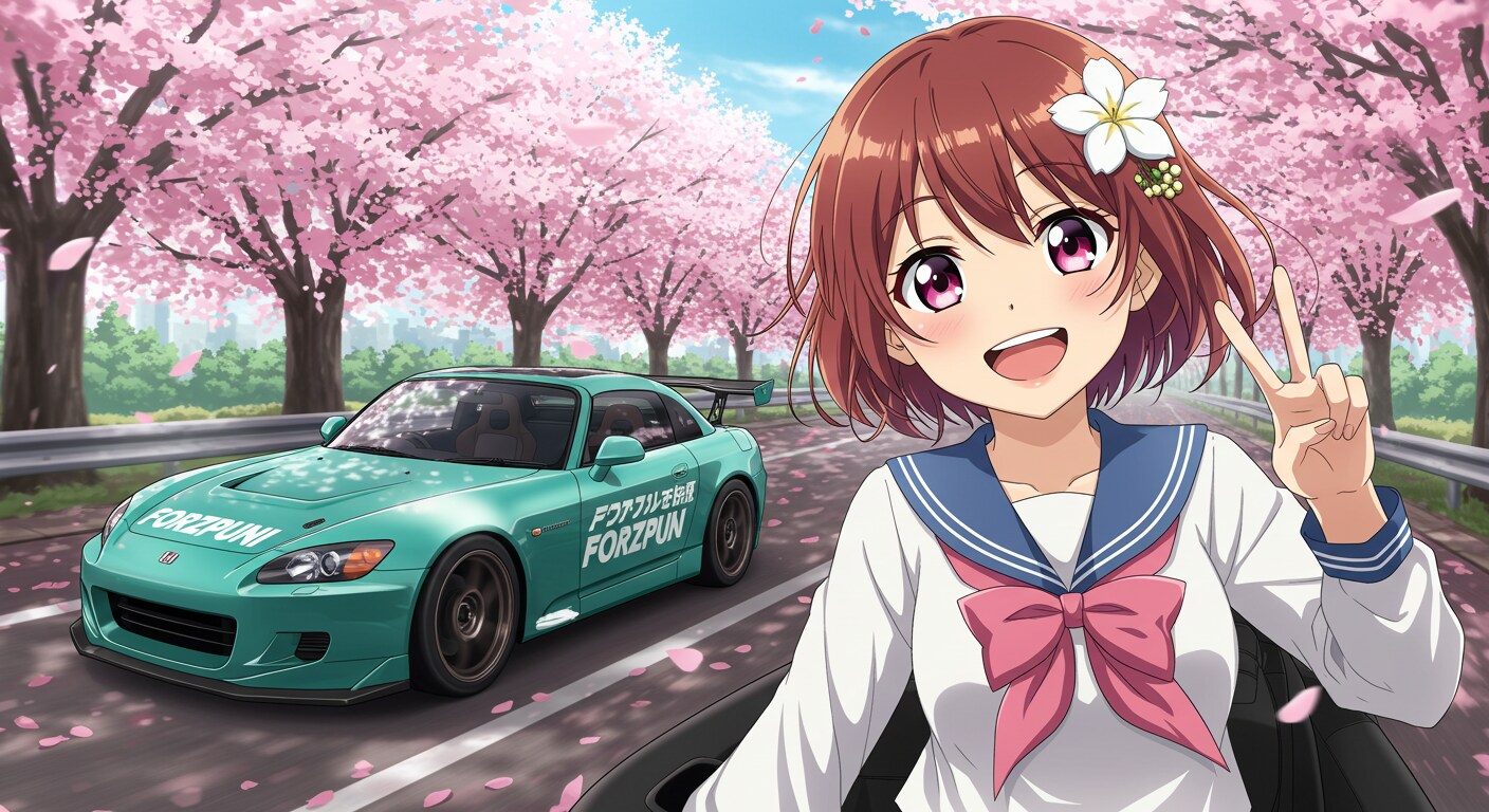 アニメキャラとS2000 | の人気AIイラスト・グラビア