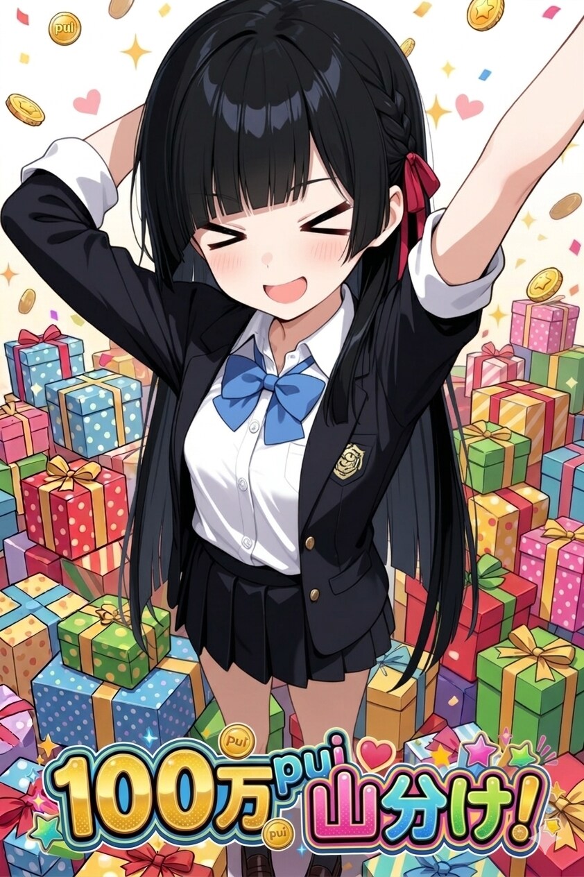 100万pui山分け！