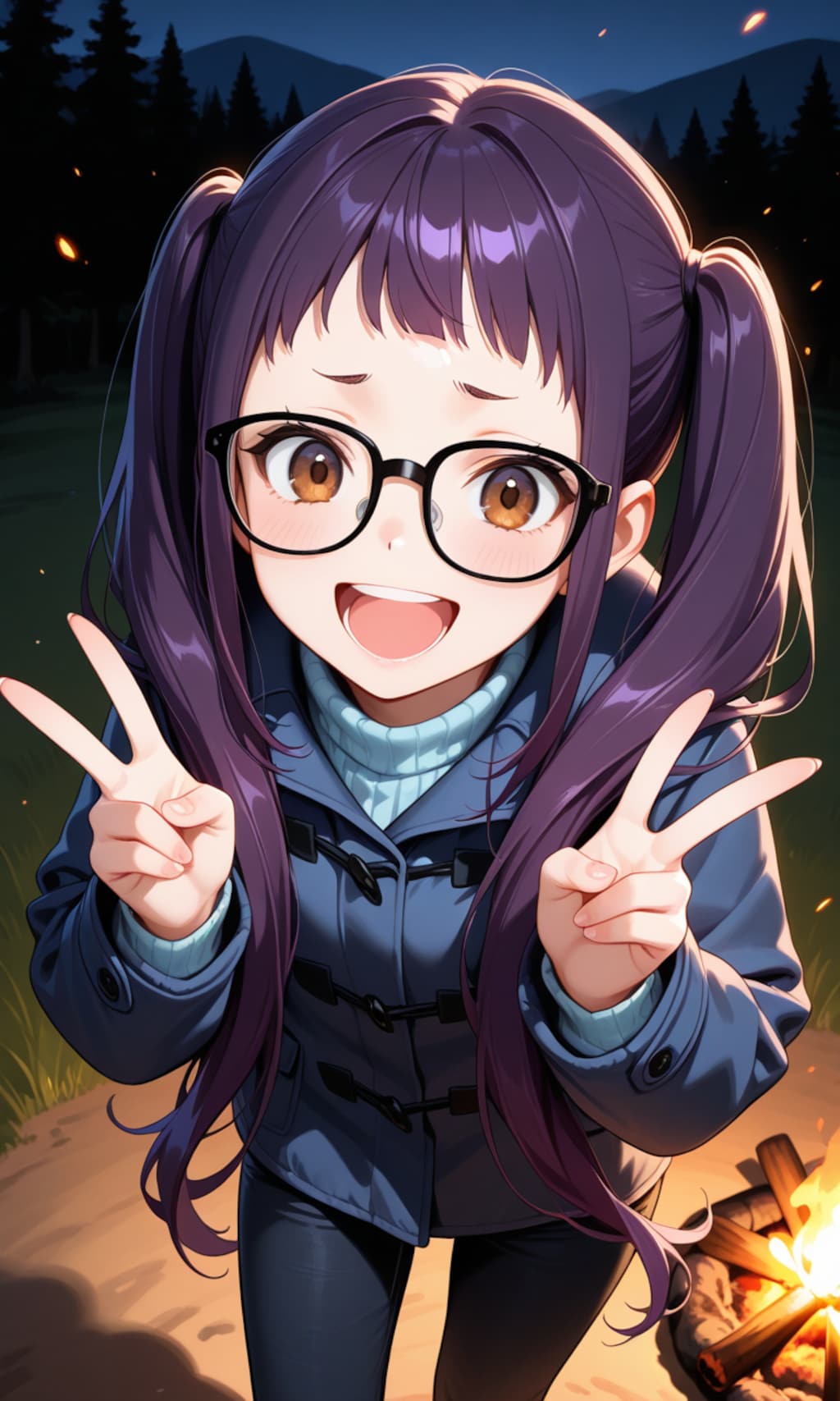 眼鏡っ子_「ゆるキャン△」大垣千明