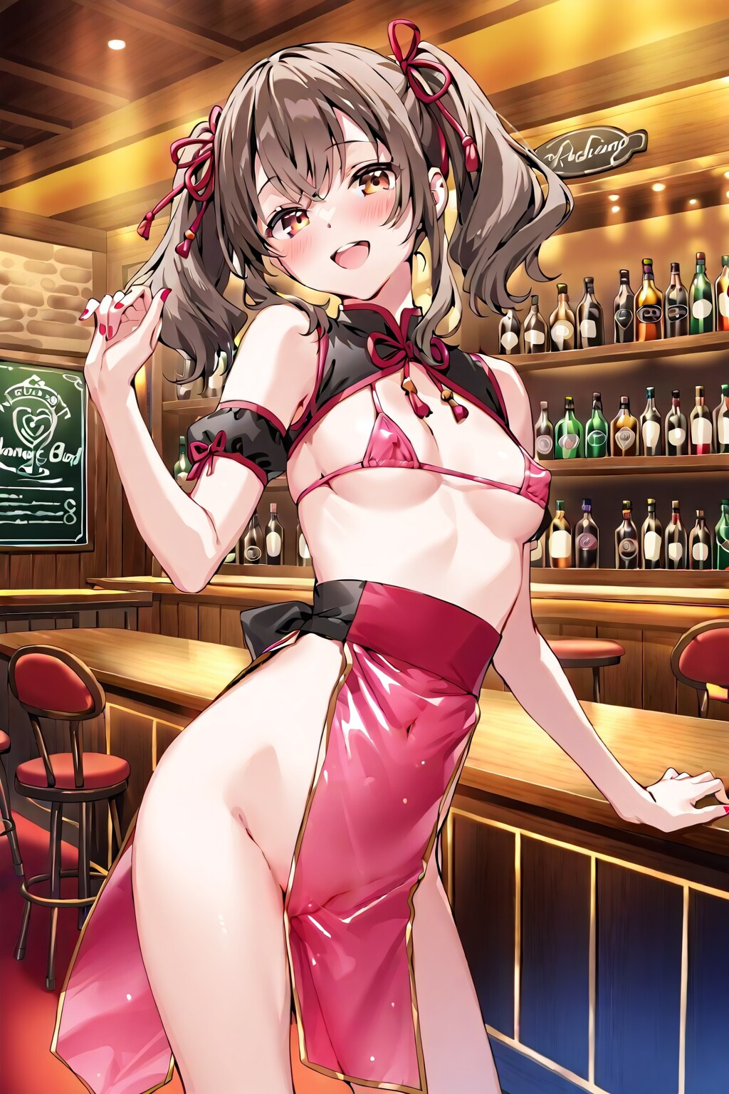 シースルーの前垂れ