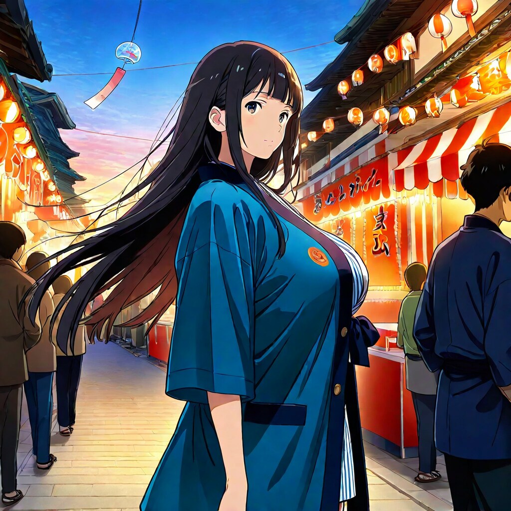 夏祭りにやってきたサキちゃん