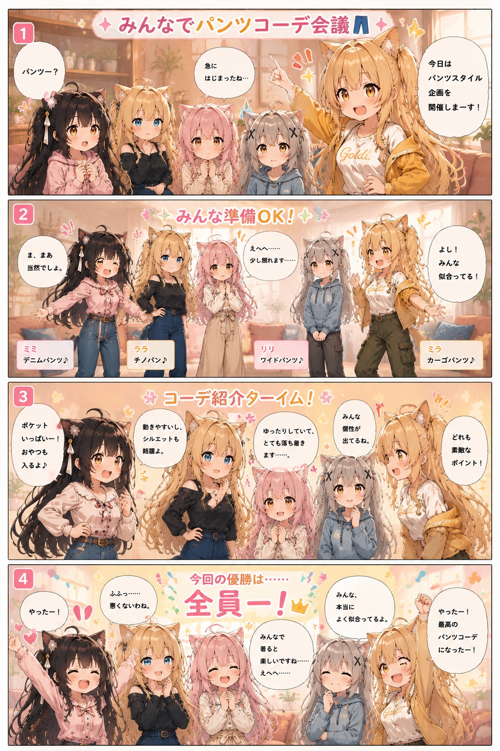 みんなでパンツコーデ