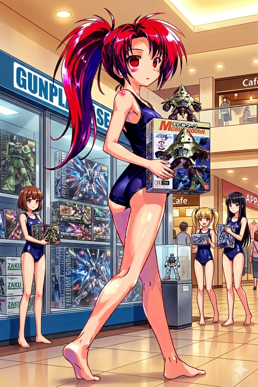 ガンプラはスク水着用者に優先販売します