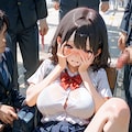 制服少女の事後 6枚目