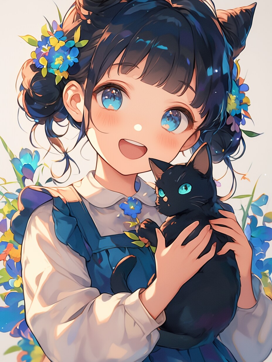 猫🐈とおだんごちゃん🍡✨37 | の人気AIイラスト・グラビア