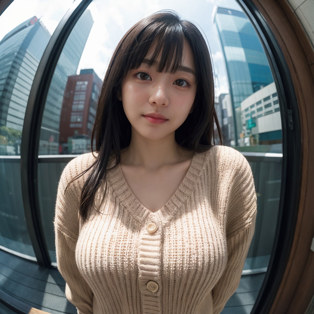 魚眼レンズ顔アップ 4/11