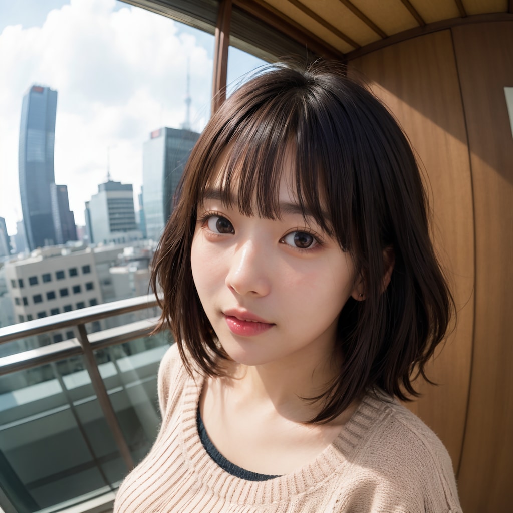 魚眼レンズ顔アップ 4/11