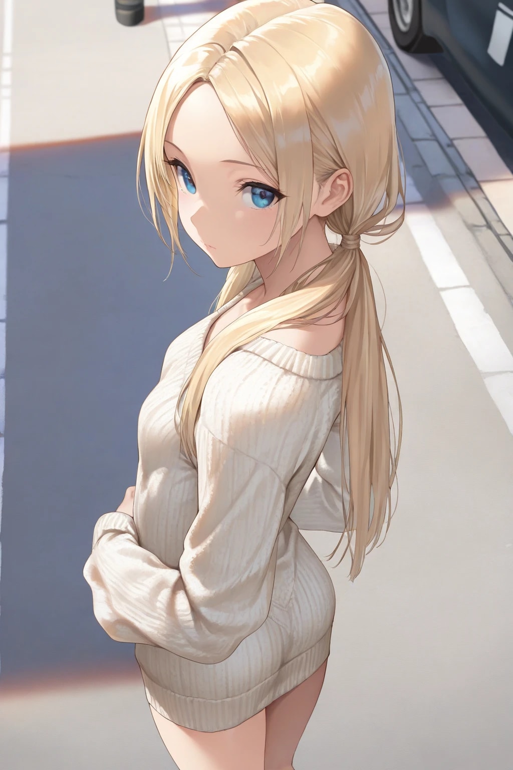 セーターのお尻