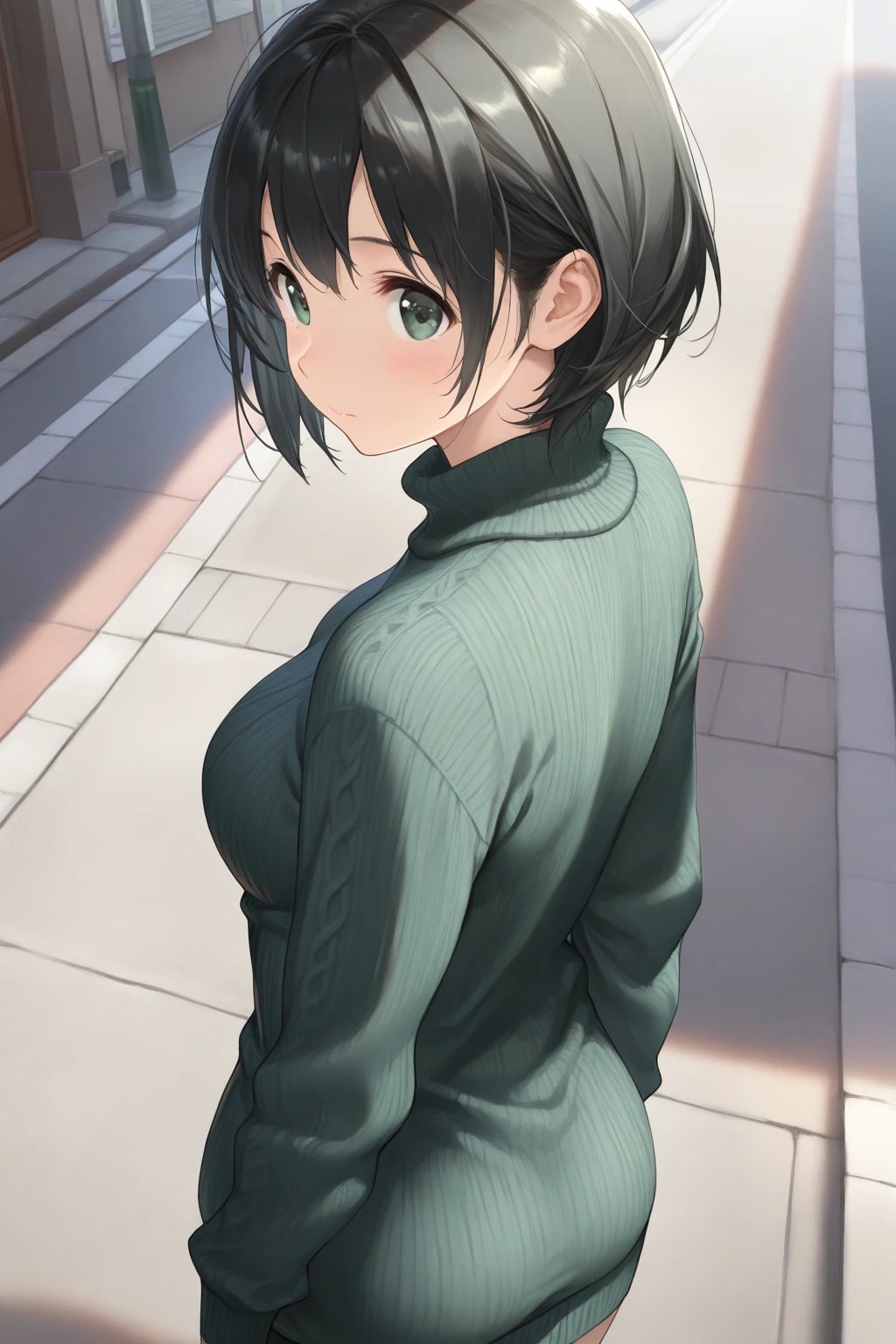 セーターのお尻