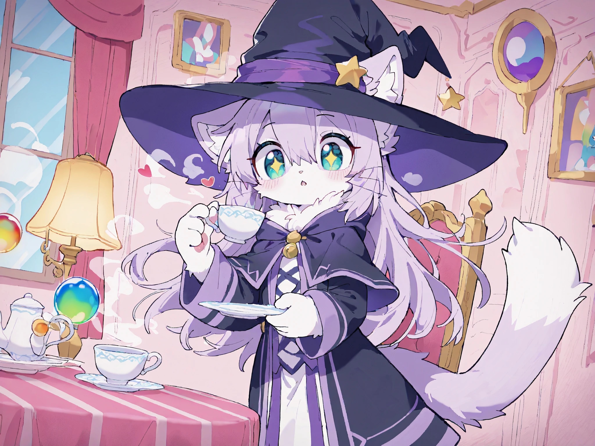 新しく作った猫の魔女ちゃん。☕ | の人気AIイラスト・グラビア