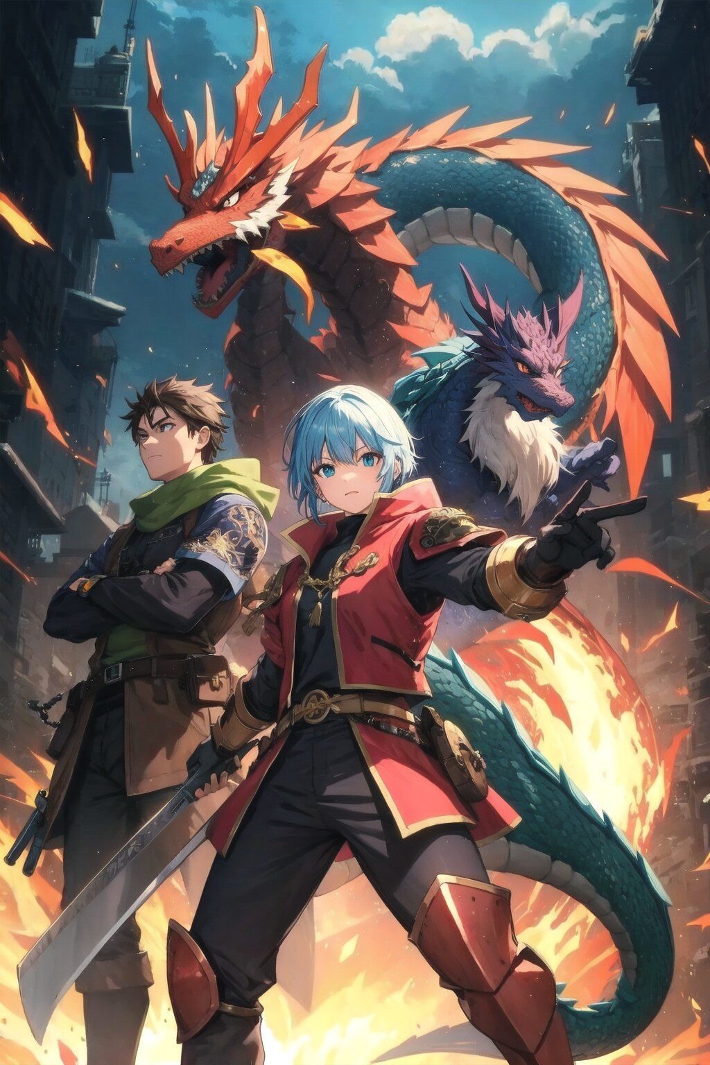 ドラゴンの戦士 | の人気AIイラスト・グラビア