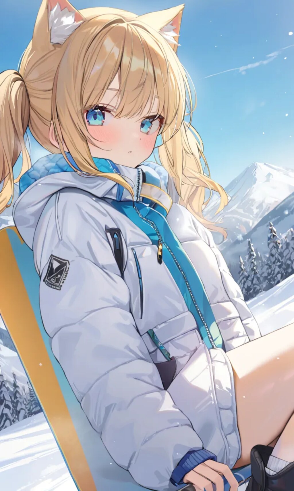 こるり「冬山は遊べる。姉は」まや「寒い」