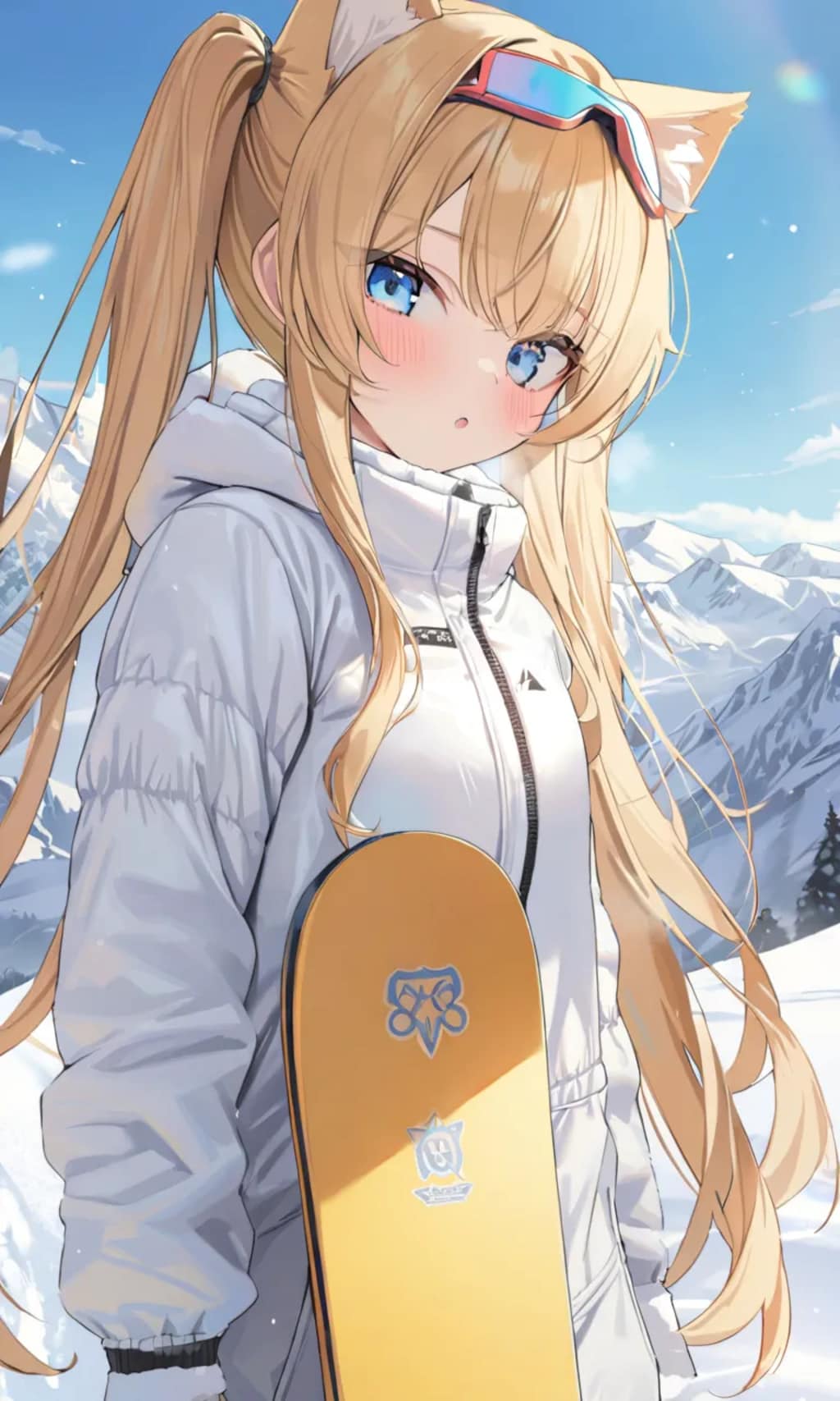 こるり「冬山は遊べる。姉は」まや「寒い」