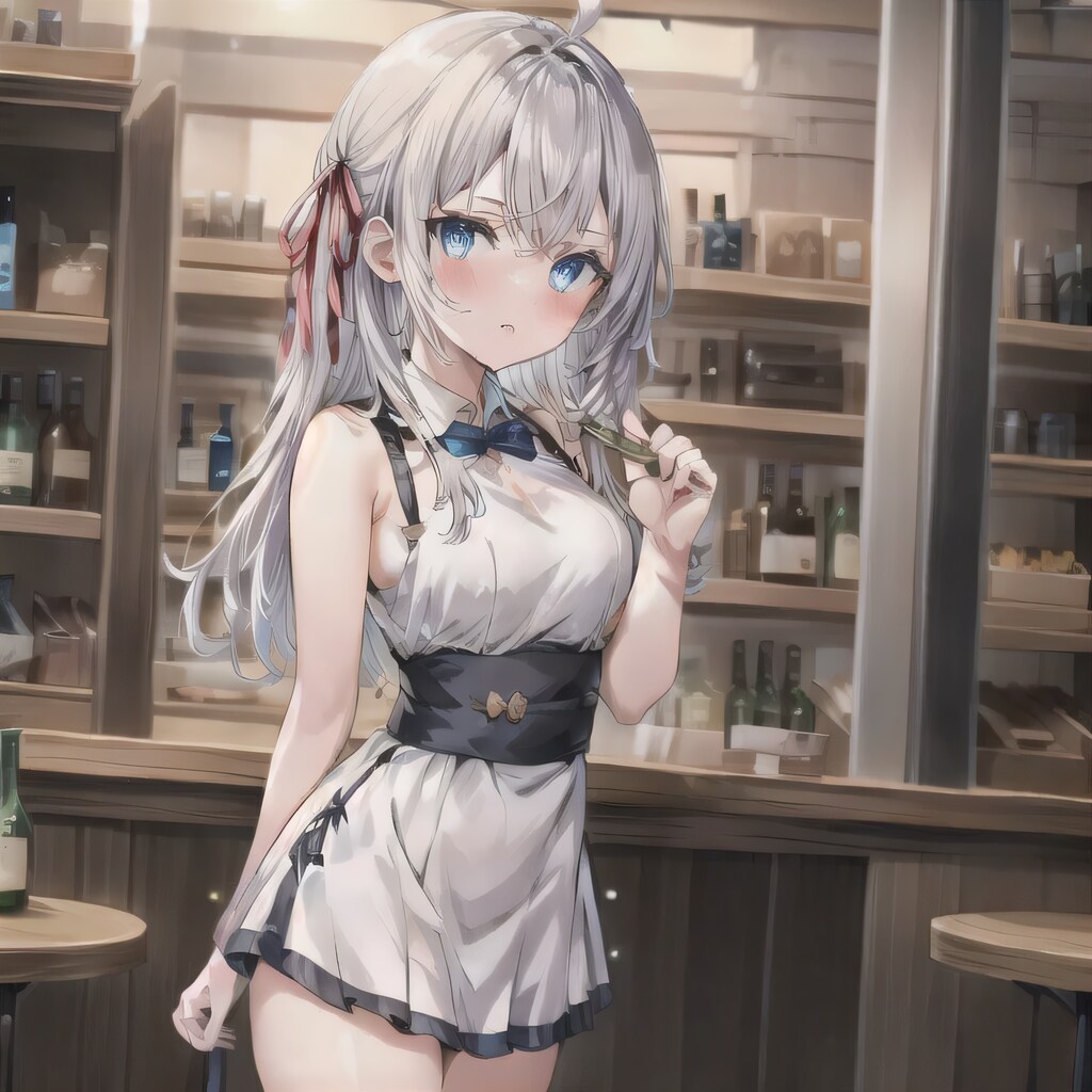 灰髪ロングで酒場の少女２