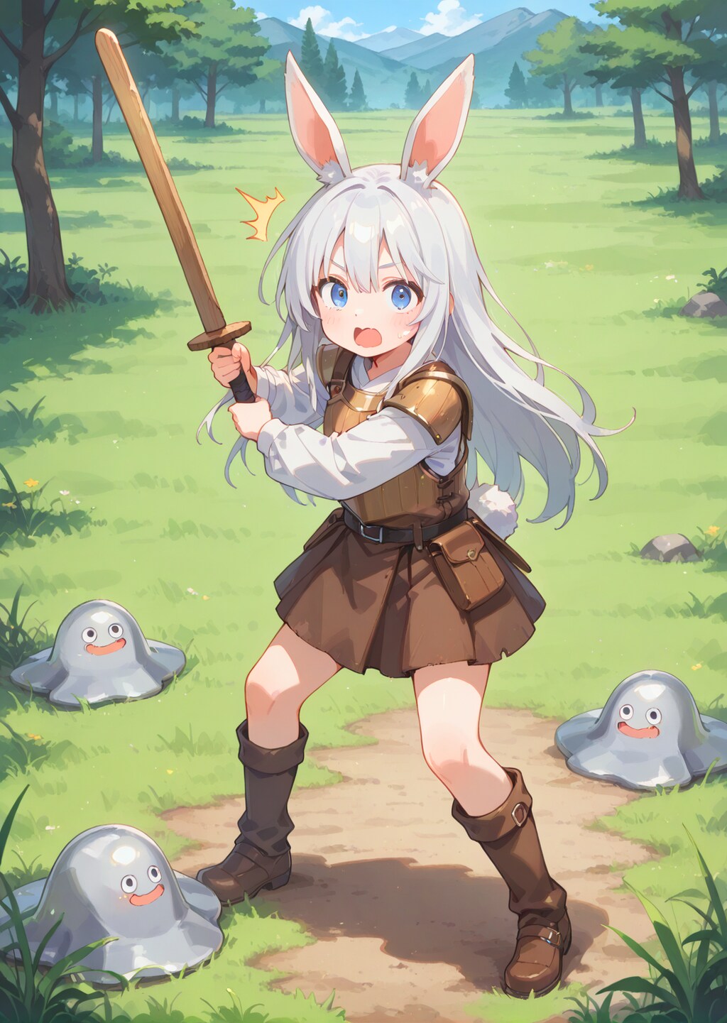 まもののむれにかこまれた