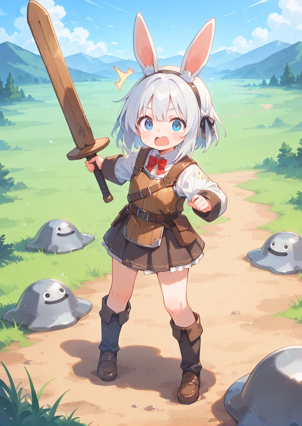 まもののむれにかこまれた