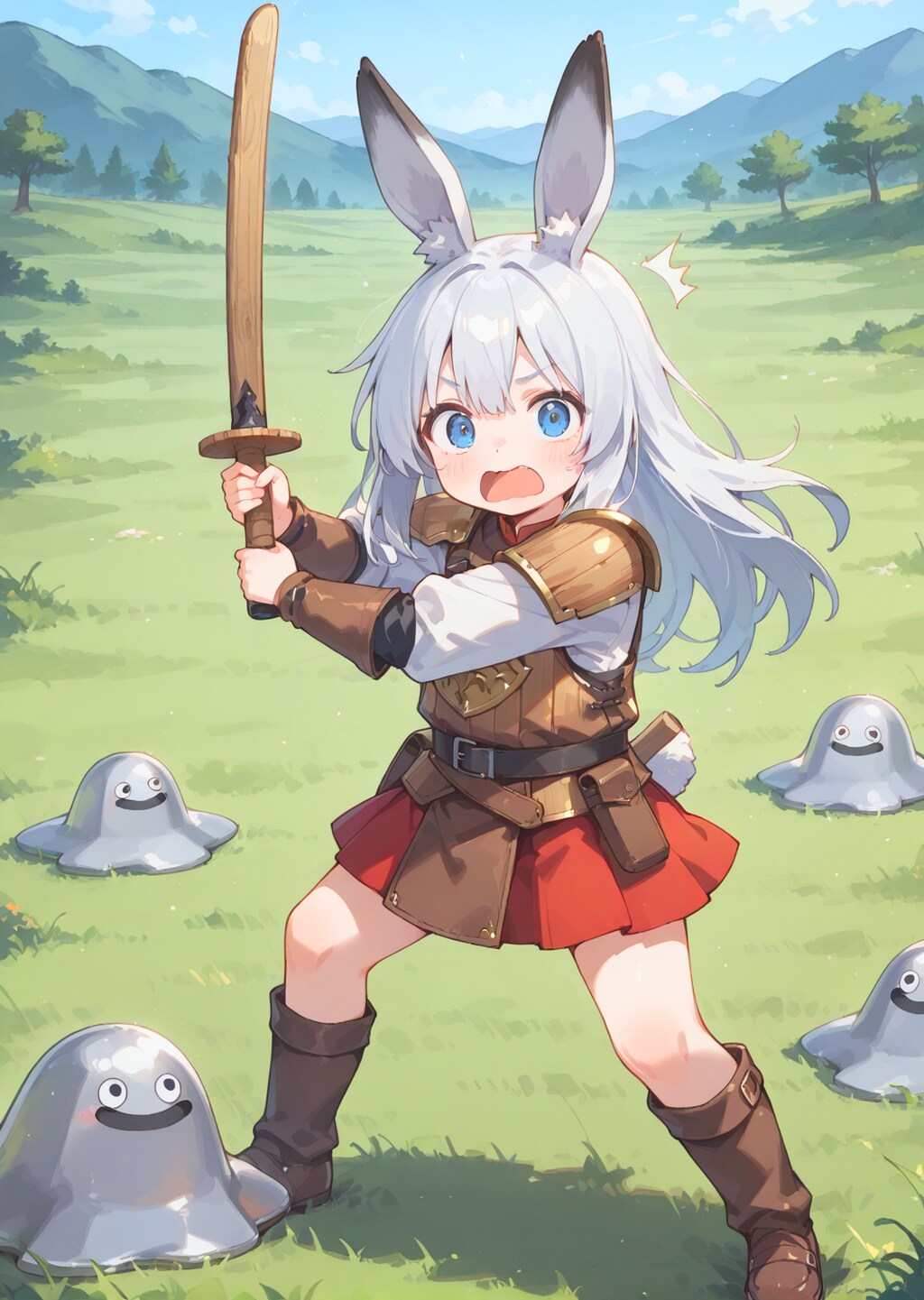 まもののむれにかこまれた