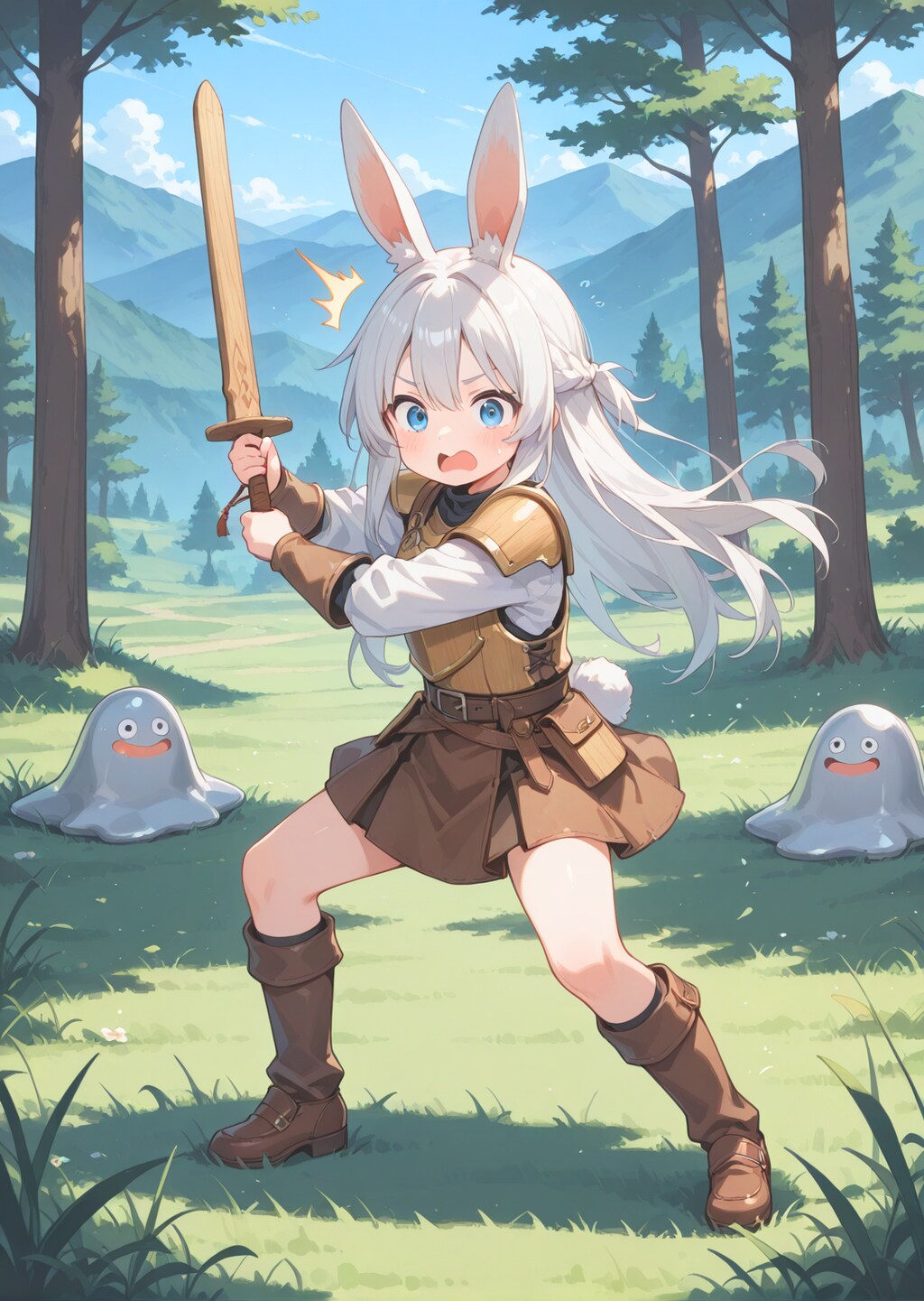 まもののむれにかこまれた