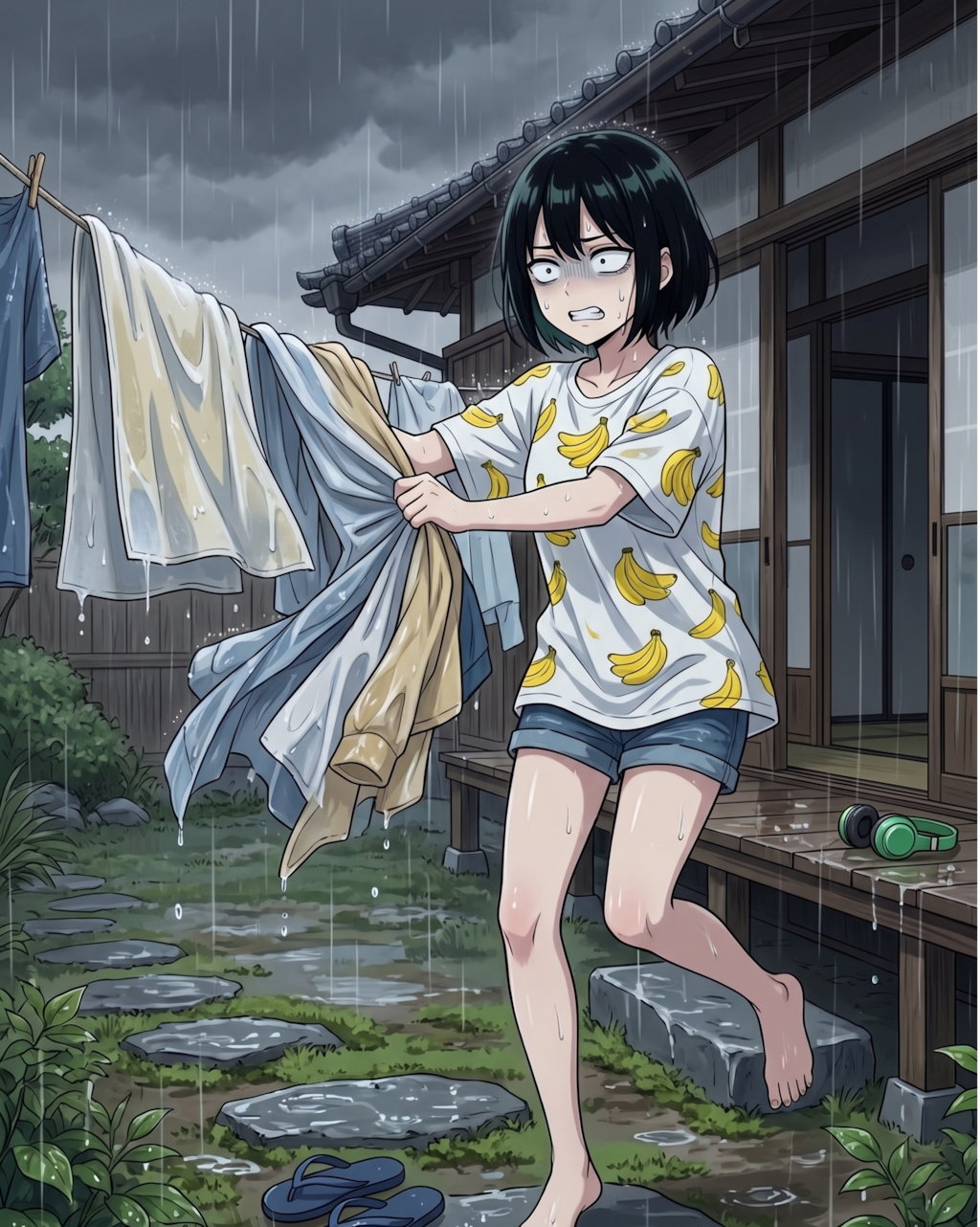 いきなり雨降ってきた！！！