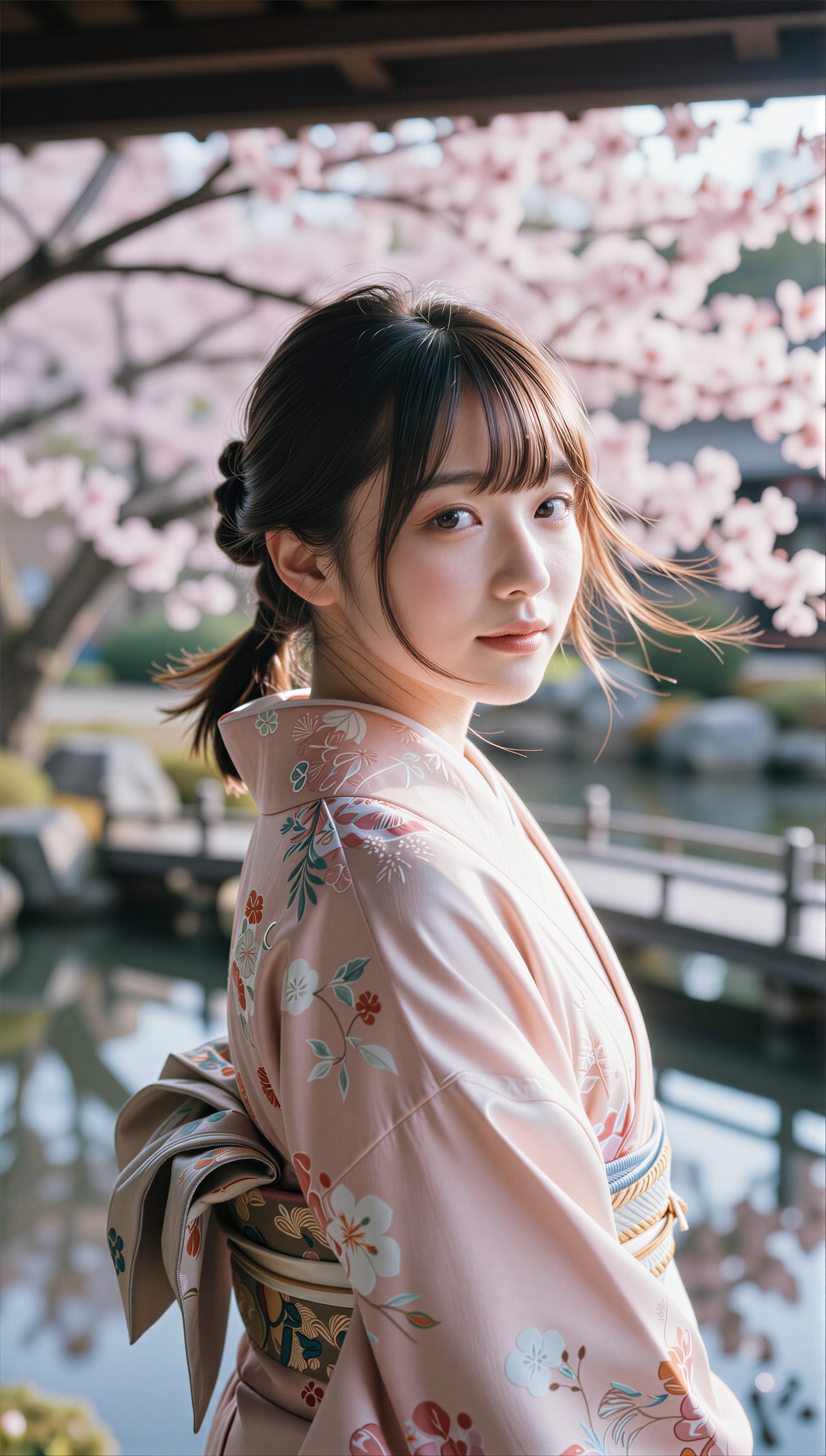 春の花と着物