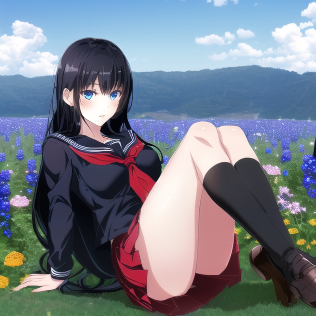 6月20日の誕生花：ベロニカ：セーラー服版