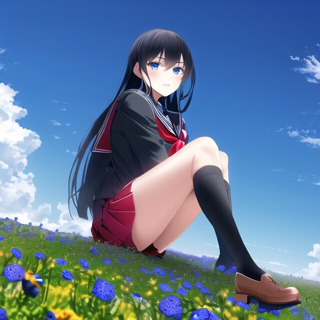 6月20日の誕生花：ベロニカ：セーラー服版