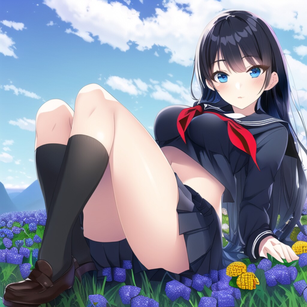 6月20日の誕生花：ベロニカ：セーラー服版