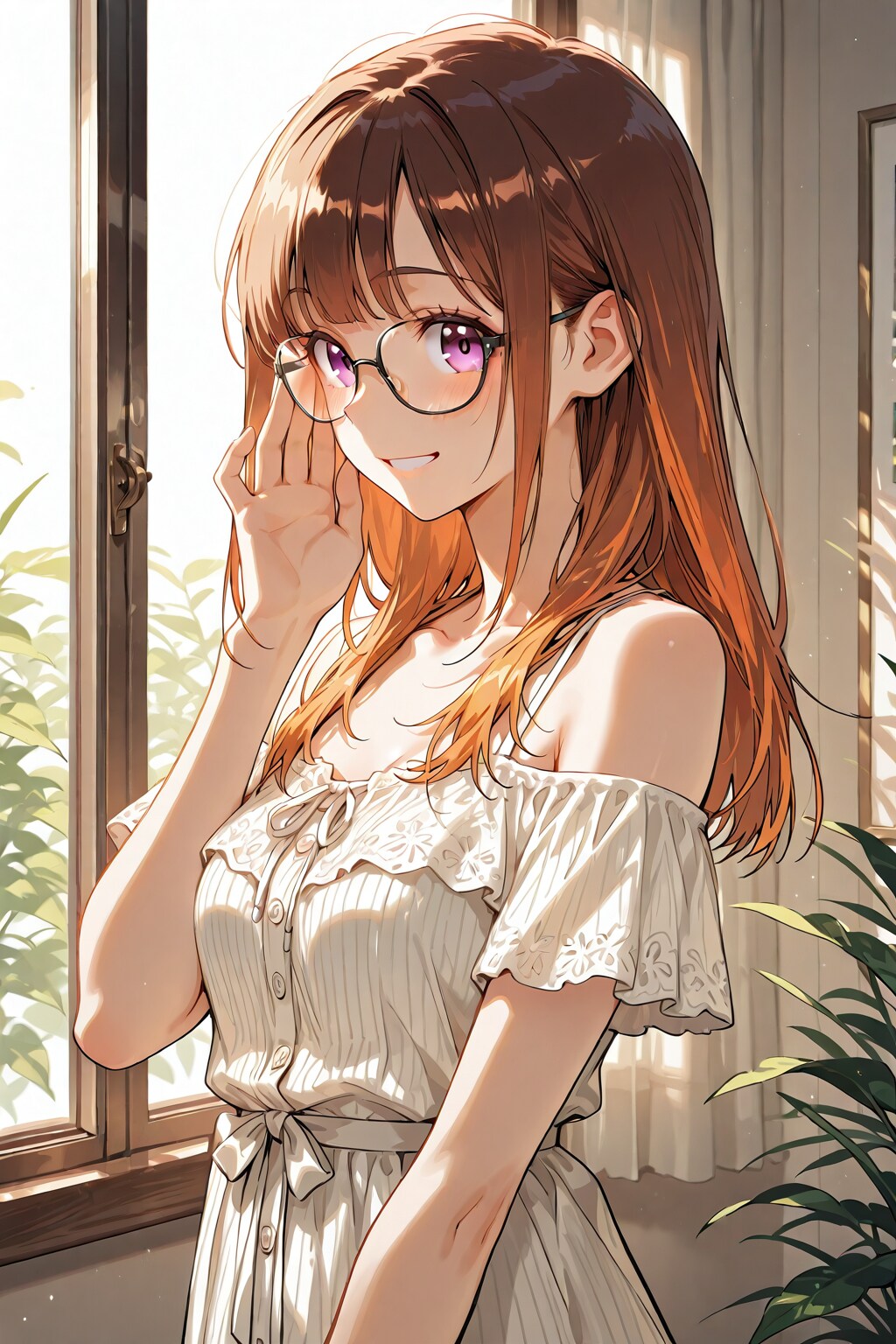 メガネ美少女