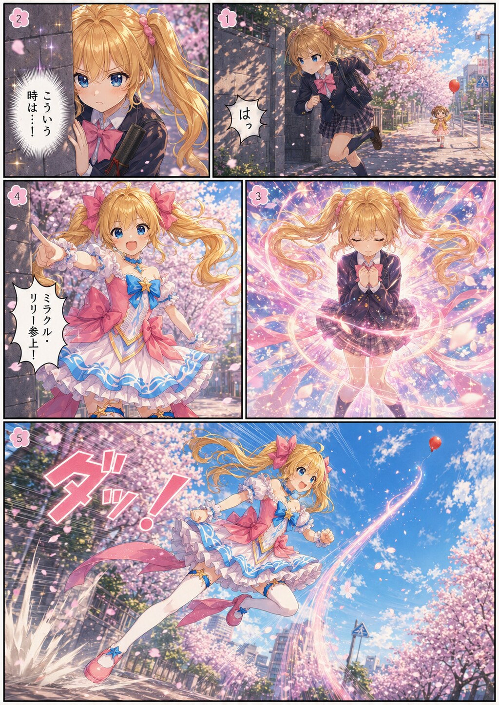 魔法少女ミラクル・リリーと風船