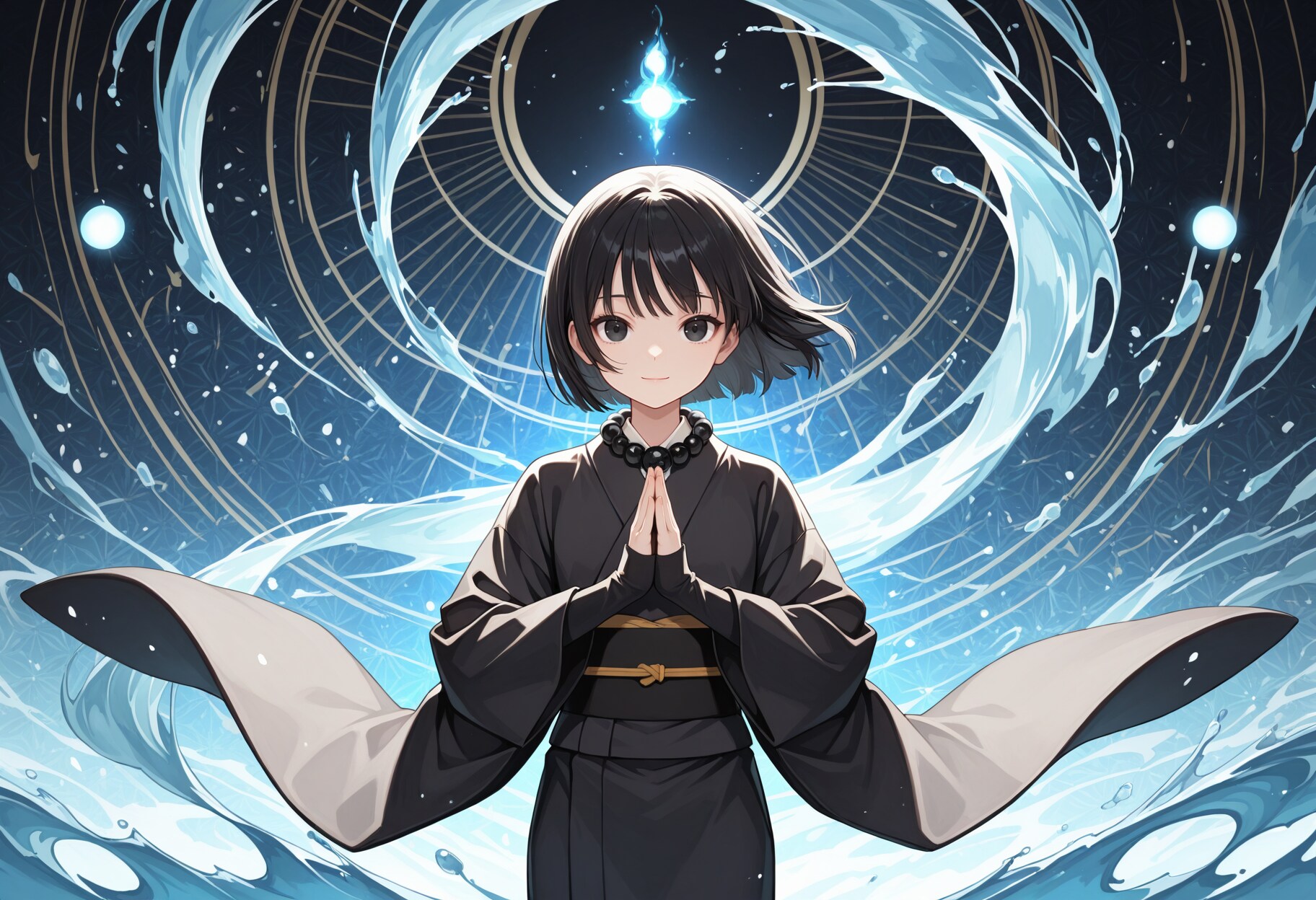 水の法力と僧侶さん | の人気AIイラスト・グラビア